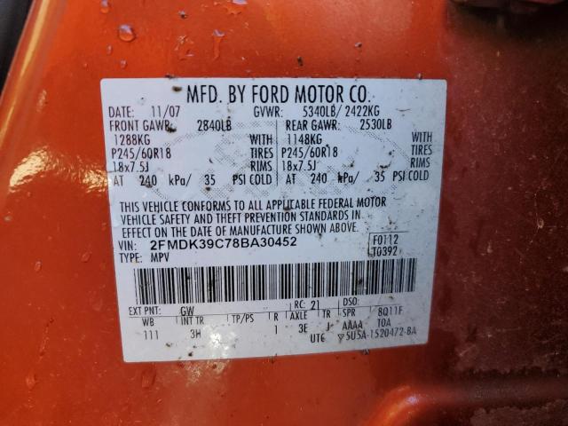 Photo 12 VIN: 2FMDK39C78BA30452 - FORD EDGE 