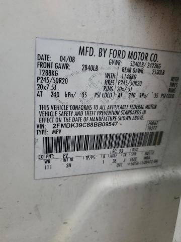 Photo 13 VIN: 2FMDK39C88BB09547 - FORD EDGE 