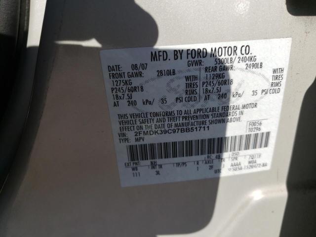 Photo 12 VIN: 2FMDK39C97BB51711 - FORD EDGE SEL P 