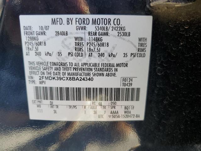 Photo 12 VIN: 2FMDK39CX8BA24340 - FORD EDGE 