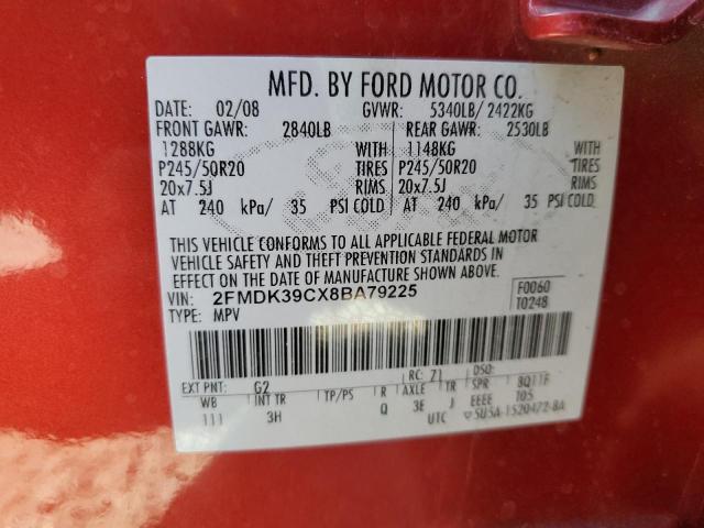 Photo 12 VIN: 2FMDK39CX8BA79225 - FORD EDGE LIMIT 