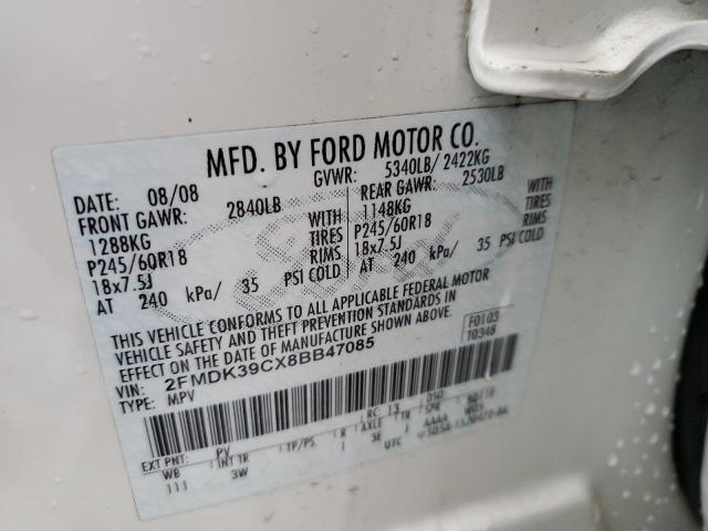 Photo 12 VIN: 2FMDK39CX8BB47085 - FORD EDGE 