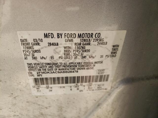 Photo 9 VIN: 2FMDK3AC9ABB28478 - FORD EDGE SPORT 