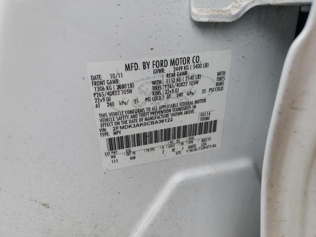 Photo 11 VIN: 2FMDK3AK0CBA36122 - FORD EDGE SPORT 