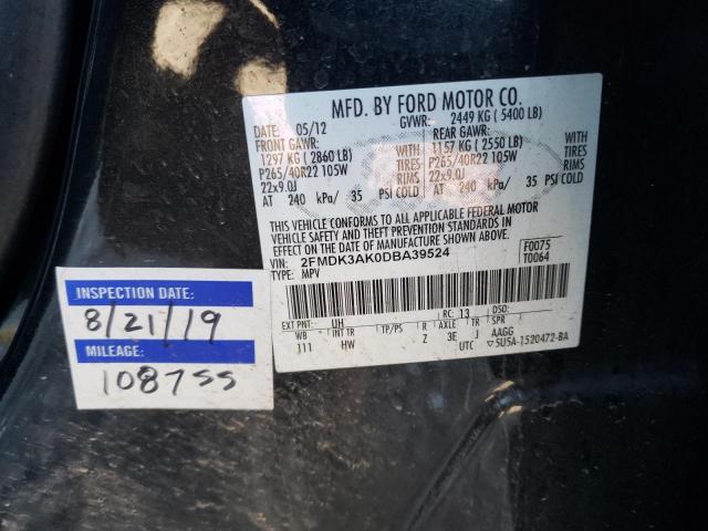 Photo 9 VIN: 2FMDK3AK0DBA39524 - FORD EDGE SPORT 