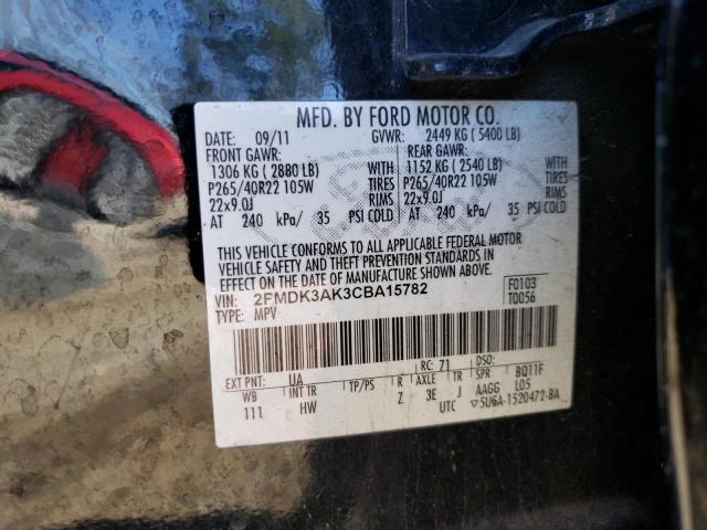 Photo 9 VIN: 2FMDK3AK3CBA15782 - FORD EDGE SPORT 