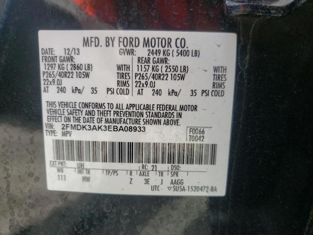 Photo 9 VIN: 2FMDK3AK3EBA08933 - FORD EDGE SPORT 