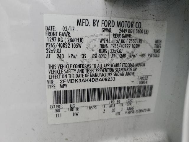 Photo 11 VIN: 2FMDK3AK4DBA09233 - FORD EDGE SPORT 