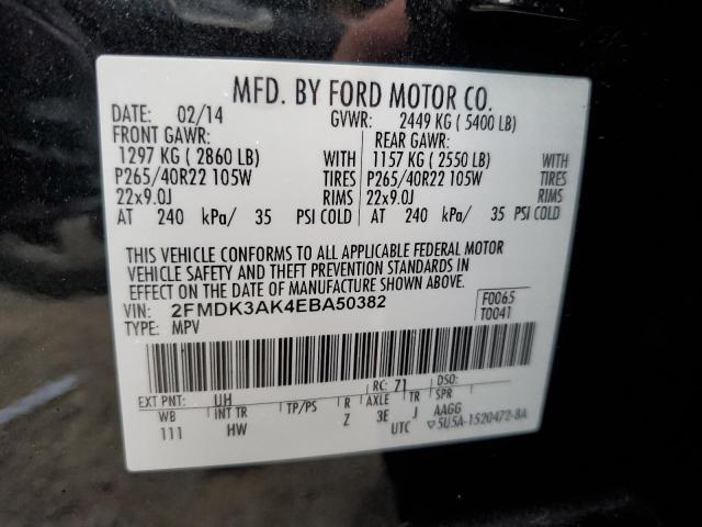 Photo 11 VIN: 2FMDK3AK4EBA50382 - FORD EDGE SPORT 