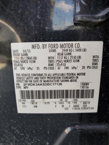 Photo 13 VIN: 2FMDK3AK5DBC17136 - FORD EDGE SPORT 