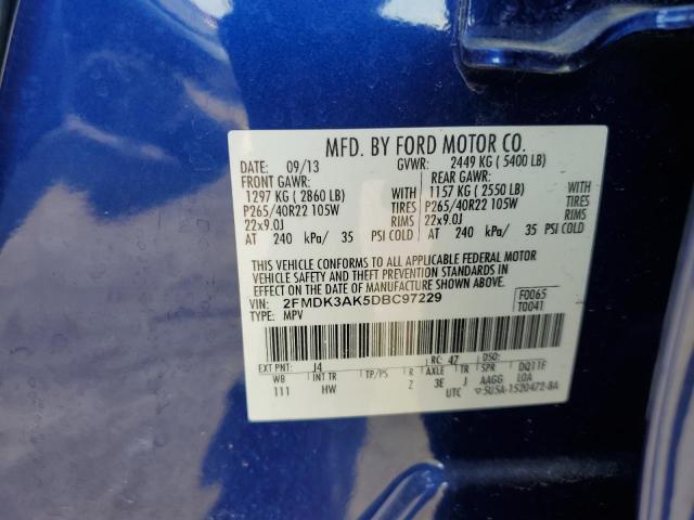 Photo 12 VIN: 2FMDK3AK5DBC97229 - FORD EDGE SPORT 