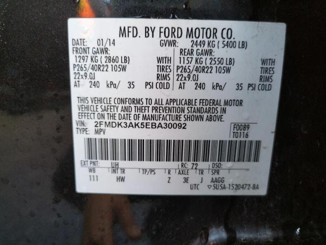 Photo 12 VIN: 2FMDK3AK5EBA30092 - FORD EDGE SPORT 