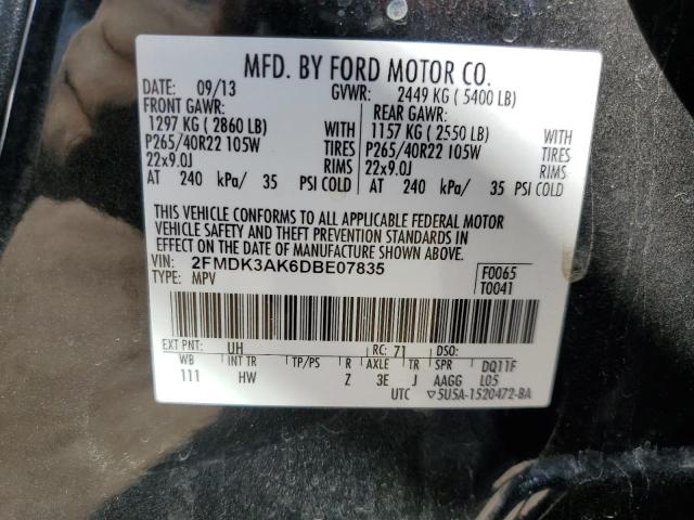 Photo 13 VIN: 2FMDK3AK6DBE07835 - FORD EDGE SPORT 