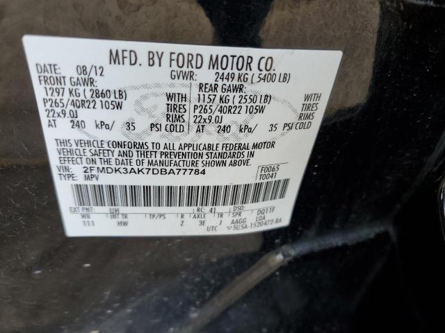 Photo 12 VIN: 2FMDK3AK7DBA77784 - FORD EDGE 