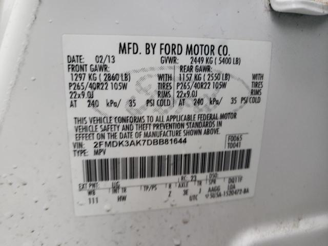 Photo 12 VIN: 2FMDK3AK7DBB81644 - FORD EDGE 