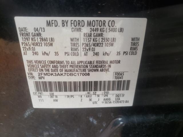 Photo 9 VIN: 2FMDK3AK7DBC17008 - FORD EDGE SPORT 