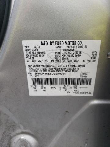 Photo 12 VIN: 2FMDK3AK8DBB49964 - FORD EDGE SPORT 