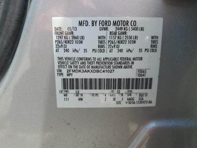 Photo 12 VIN: 2FMDK3AKXDBC41027 - FORD EDGE SPORT 