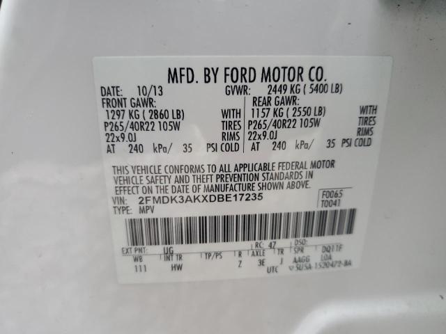 Photo 13 VIN: 2FMDK3AKXDBE17235 - FORD EDGE SPORT 