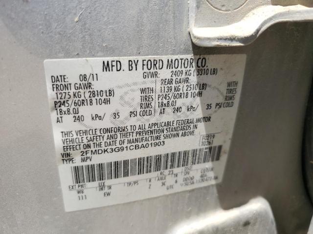 Photo 12 VIN: 2FMDK3G91CBA01903 - FORD EDGE 