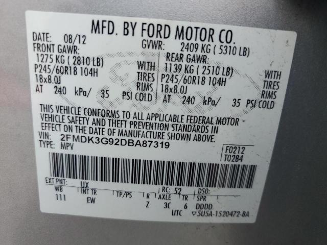 Photo 12 VIN: 2FMDK3G92DBA87319 - FORD EDGE SE 