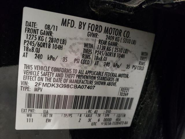 Photo 11 VIN: 2FMDK3G98CBA07407 - FORD EDGE SE 