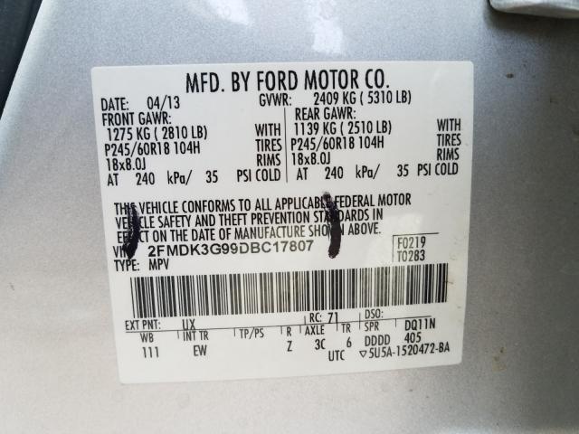 Photo 9 VIN: 2FMDK3G99DBC17807 - FORD EDGE SE 