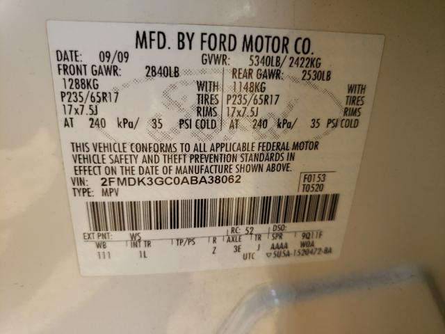 Photo 9 VIN: 2FMDK3GC0ABA38062 - FORD EDGE SE 