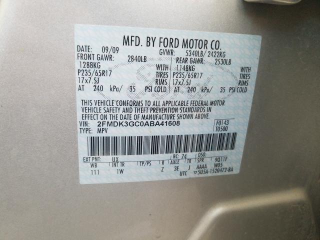 Photo 9 VIN: 2FMDK3GC0ABA41608 - FORD EDGE SE 