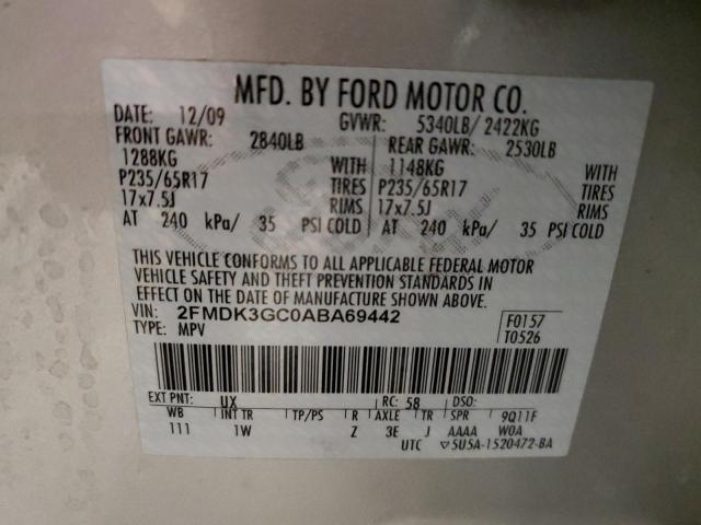 Photo 12 VIN: 2FMDK3GC0ABA69442 - FORD EDGE 