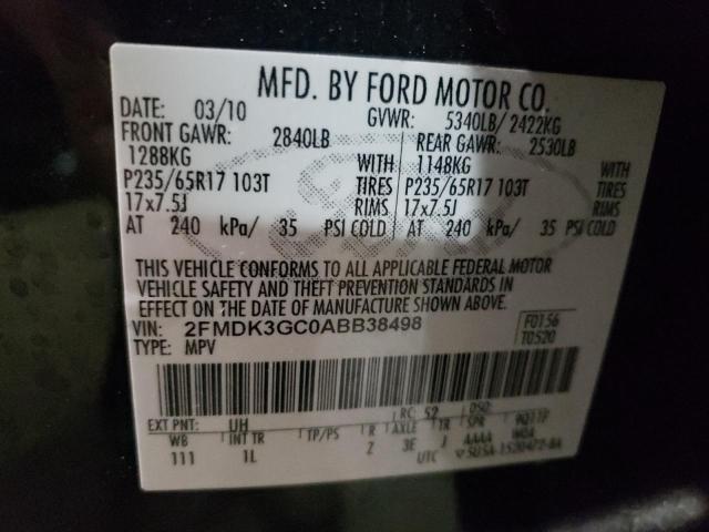 Photo 9 VIN: 2FMDK3GC0ABB38498 - FORD EDGE SE 