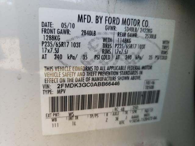 Photo 9 VIN: 2FMDK3GC0ABB66446 - FORD EDGE SE 