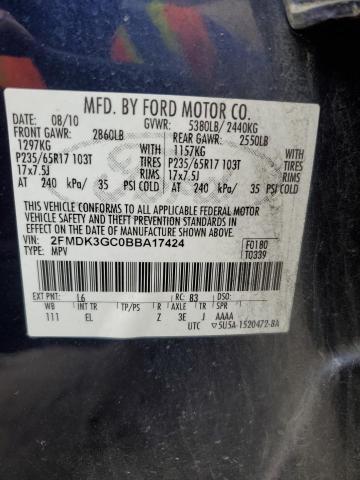 Photo 13 VIN: 2FMDK3GC0BBA17424 - FORD EDGE SE 