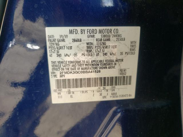 Photo 9 VIN: 2FMDK3GC0BBA41528 - FORD EDGE SE 