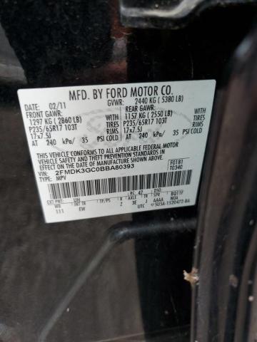 Photo 12 VIN: 2FMDK3GC0BBA80393 - FORD EDGE SE 