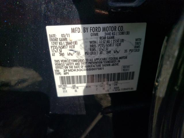 Photo 9 VIN: 2FMDK3GC0BBB07561 - FORD EDGE SE 