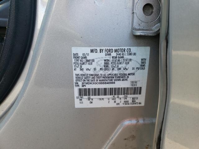 Photo 9 VIN: 2FMDK3GC0BBB40995 - FORD EDGE SE 