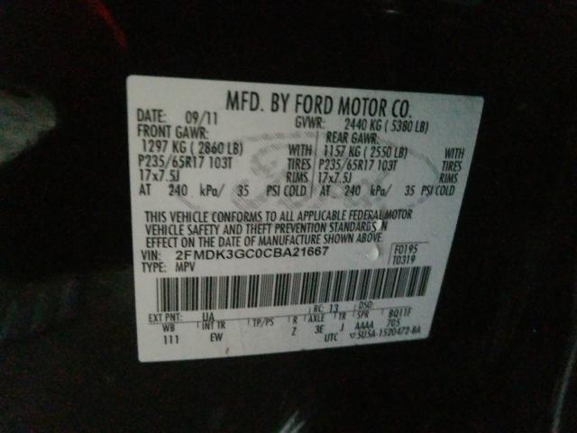 Photo 9 VIN: 2FMDK3GC0CBA21667 - FORD EDGE SE 