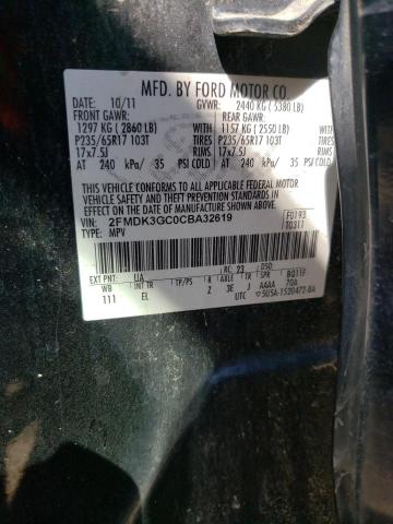 Photo 9 VIN: 2FMDK3GC0CBA32619 - FORD EDGE SE 