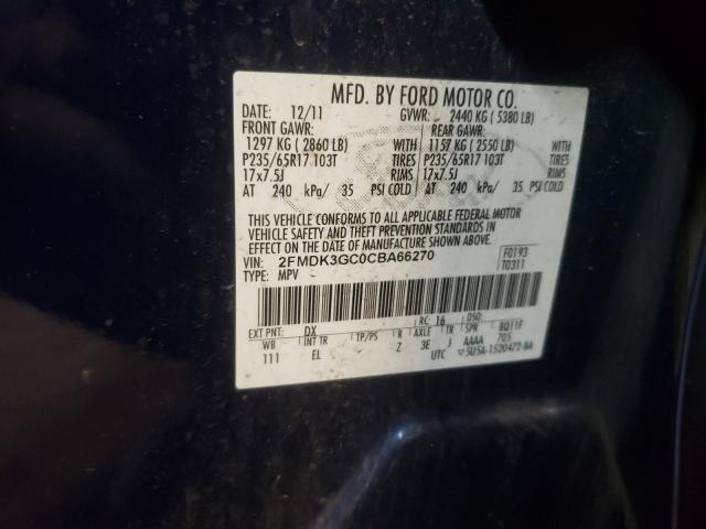 Photo 9 VIN: 2FMDK3GC0CBA66270 - FORD EDGE SE 