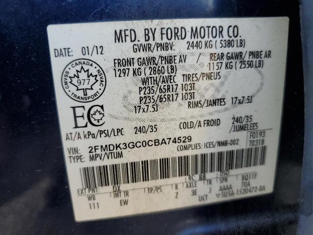 Photo 12 VIN: 2FMDK3GC0CBA74529 - FORD EDGE SE 