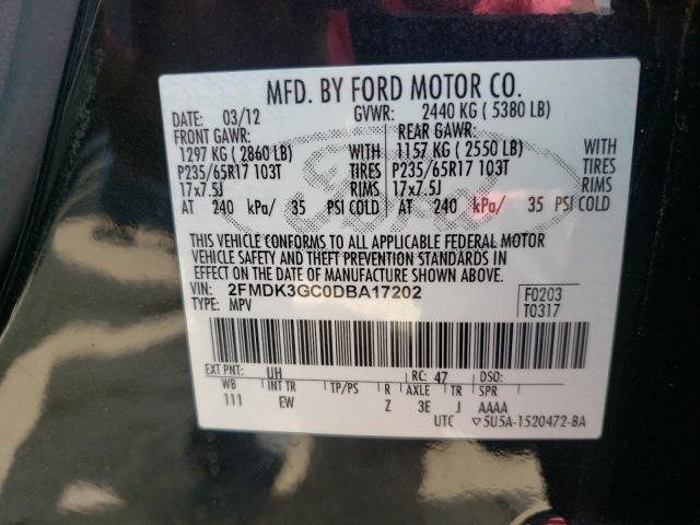 Photo 9 VIN: 2FMDK3GC0DBA17202 - FORD EDGE SE 