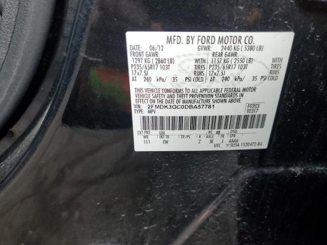 Photo 12 VIN: 2FMDK3GC0DBA57781 - FORD EDGE 