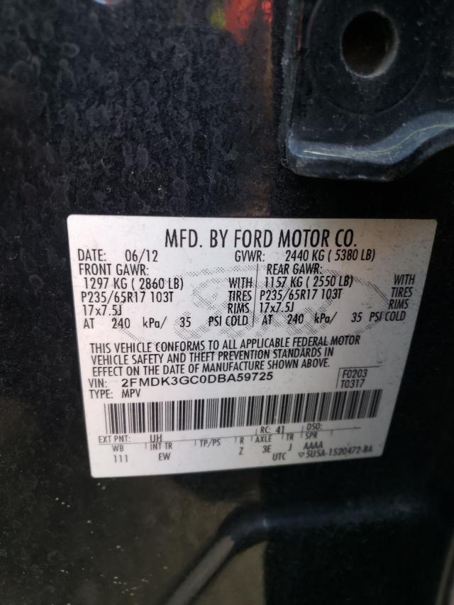 Photo 9 VIN: 2FMDK3GC0DBA59725 - FORD EDGE SE 