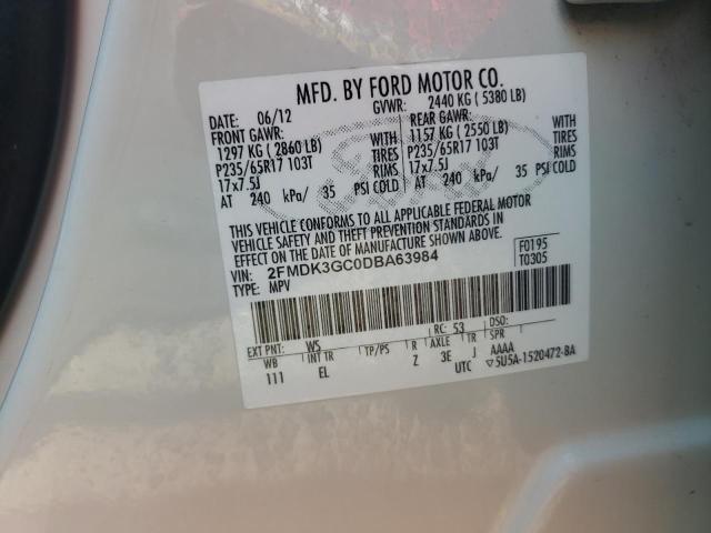 Photo 9 VIN: 2FMDK3GC0DBA63984 - FORD EDGE SE 