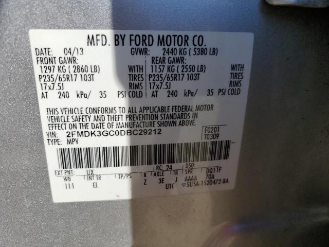 Photo 9 VIN: 2FMDK3GC0DBC29212 - FORD EDGE SE 