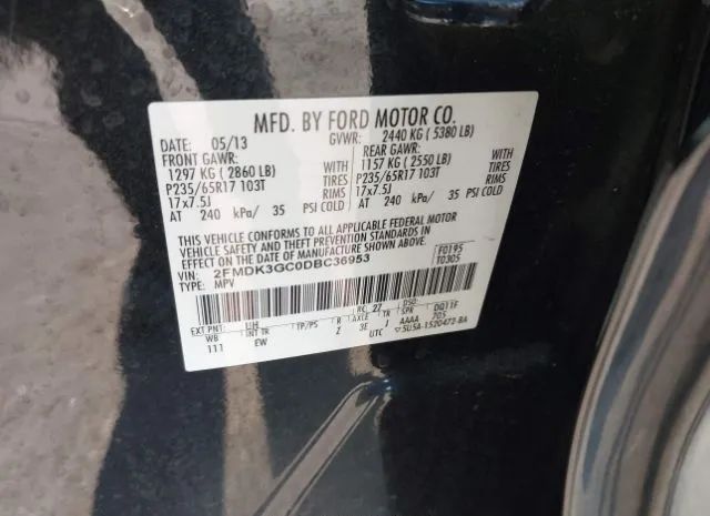 Photo 8 VIN: 2FMDK3GC0DBC36953 - FORD EDGE 