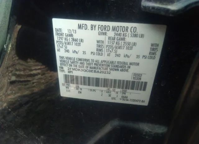 Photo 8 VIN: 2FMDK3GC0EBA20232 - FORD EDGE 