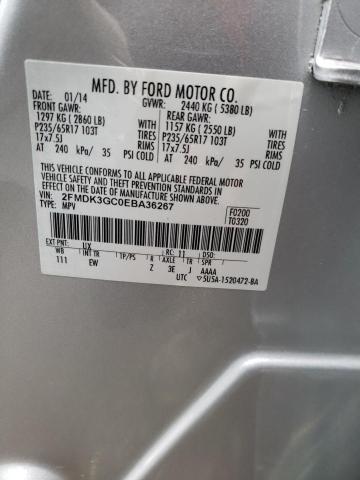 Photo 12 VIN: 2FMDK3GC0EBA36267 - FORD EDGE SE 