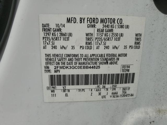 Photo 12 VIN: 2FMDK3GC0EBB44825 - FORD EDGE 